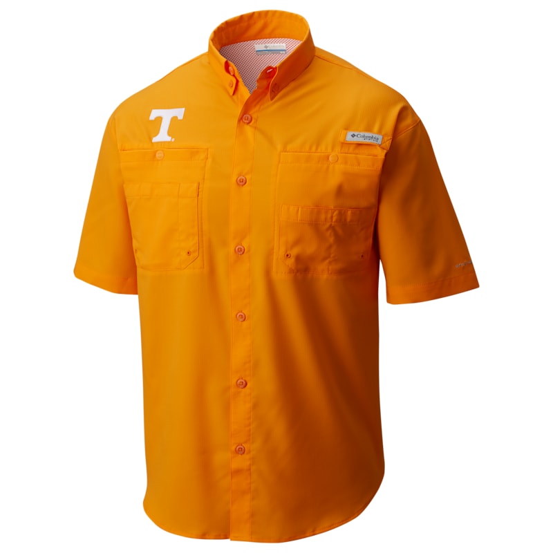 Columbia Collegiate PFG Tamiami Short-Sleeve Button-Down Shirt for Men