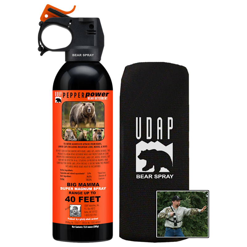 UDAP #18 CP Super Magnum Bear Spray with Chest Holster