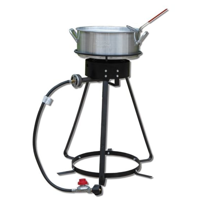 King Kooker Portable Propane Outdoor Cooker with 10-Quart Aluminum Fry Pan