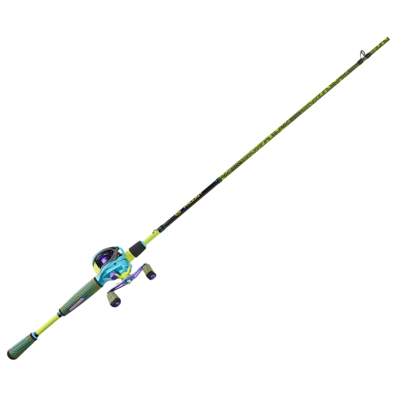 Bass Pro Shops Prodigy Baitcast Combo in Tek Green