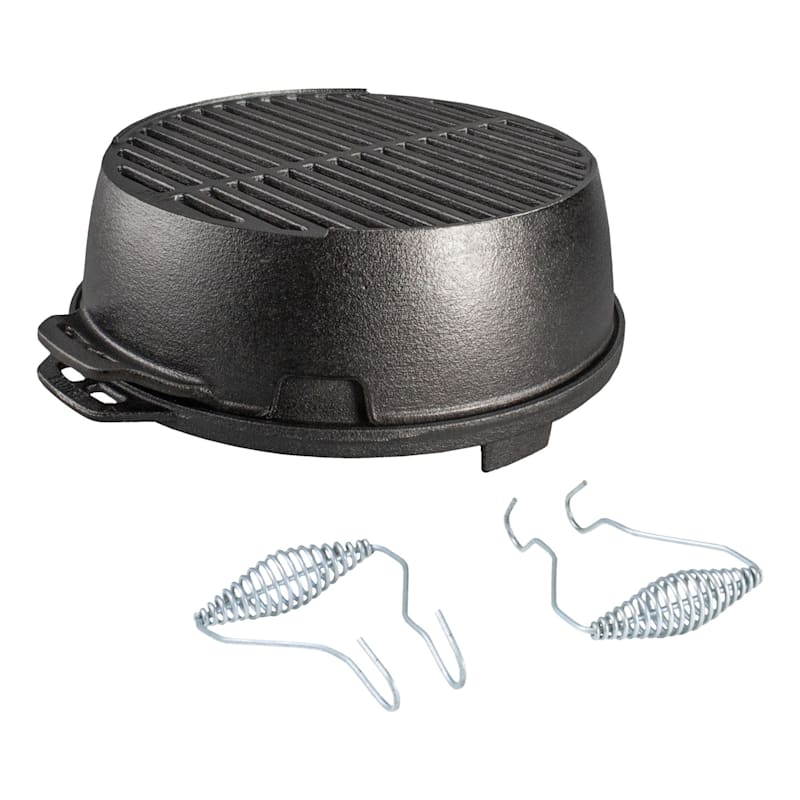 Lodge 12" Kickoff Round Seasoned Cast-Iron Grill