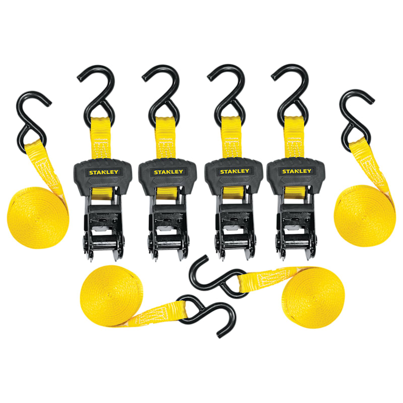 Stanley Spring-Loaded Ratchet Strap 4-Pack