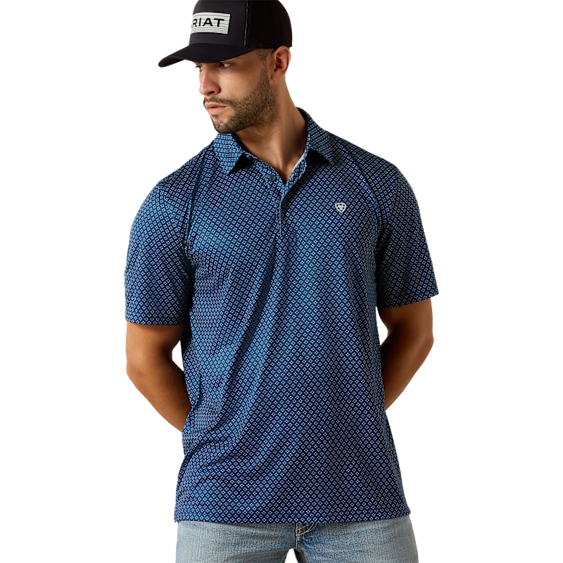 Ariat All-Over Print Short-Sleeve Polo