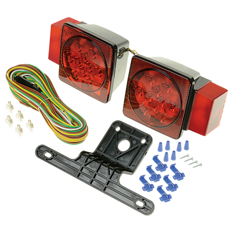 Bass Pro Shops Submersible Square LED Over 80 Trailer Light Kit