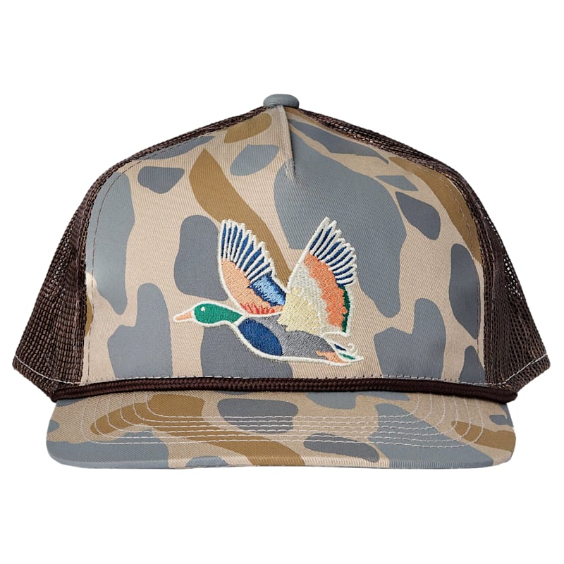 BURLEBO Retro Camo Duck Mesh-Back Cap