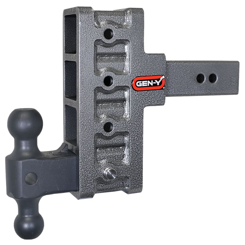GEN-Y HITCH MEGA-DUTY 2.5'' Shank Offset Drop 3K TW 21K Hitch with Dual-Ball