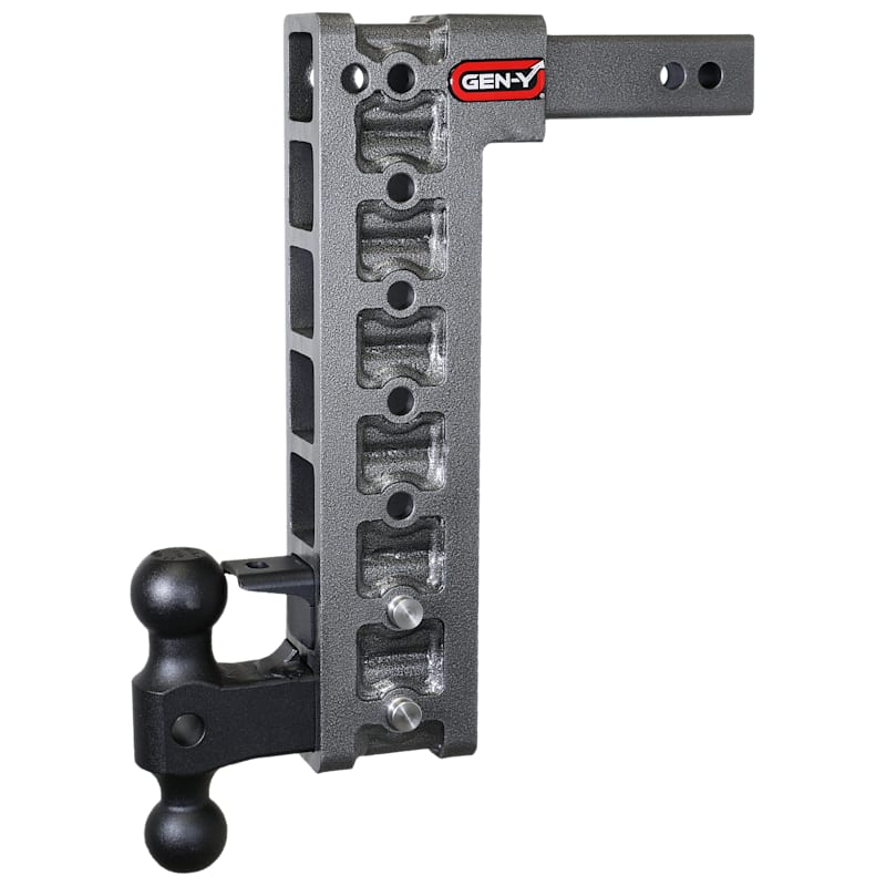 GEN-Y HITCH Mega-Duty 2" Shank 16K Hitch with Dual-Ball, Pintle Lock, and Stabilizer Kit