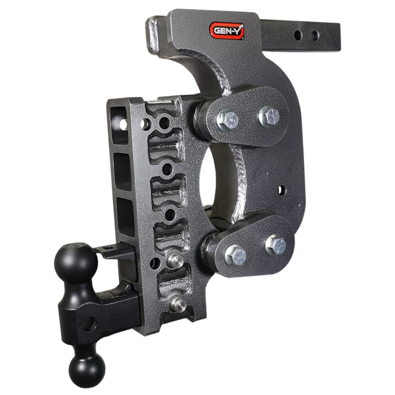 GEN-Y HITCH The BOSS TORSION-FLEX 3" Shank 10K Hitch with Dual-Ball, Pintle Lock, and Stabilizer Kit