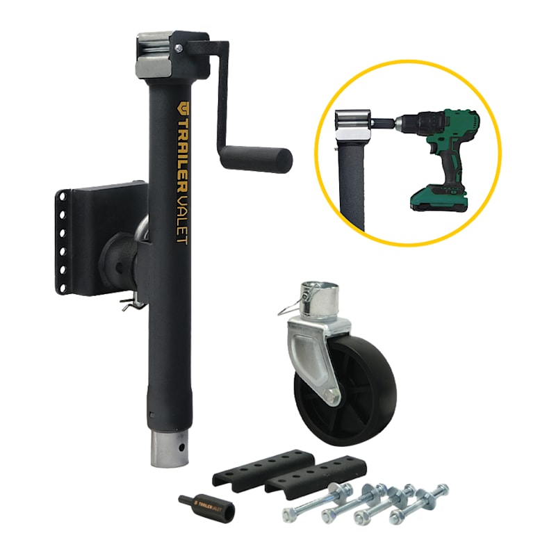 Trailer Valet JX Side Mount Jack with Wheel 5,000 lbs.
