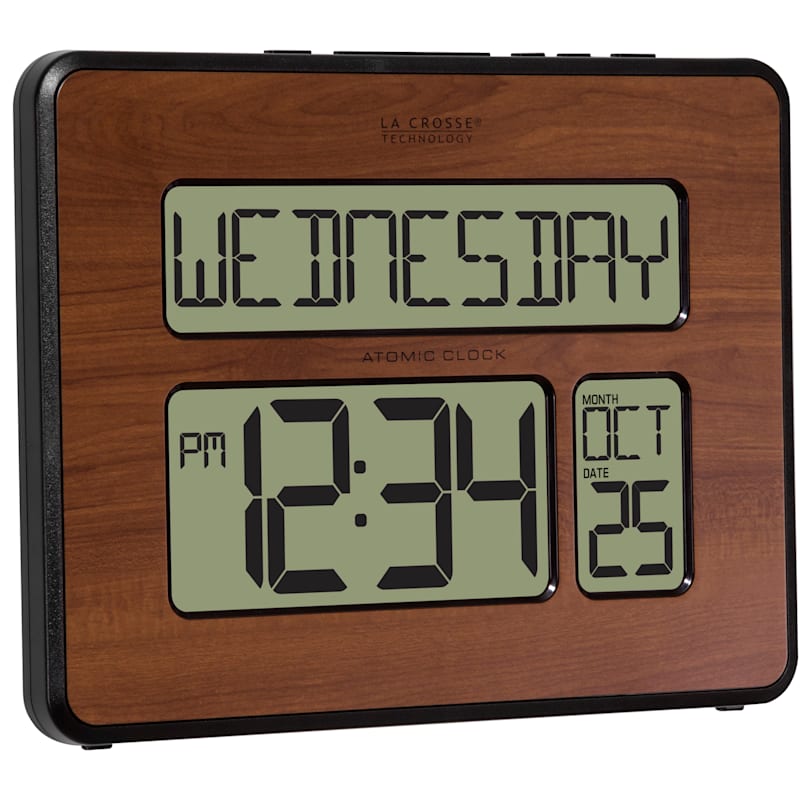 La Crosse Technology 513-1419-WA Atomic Full Calendar Digital Clock