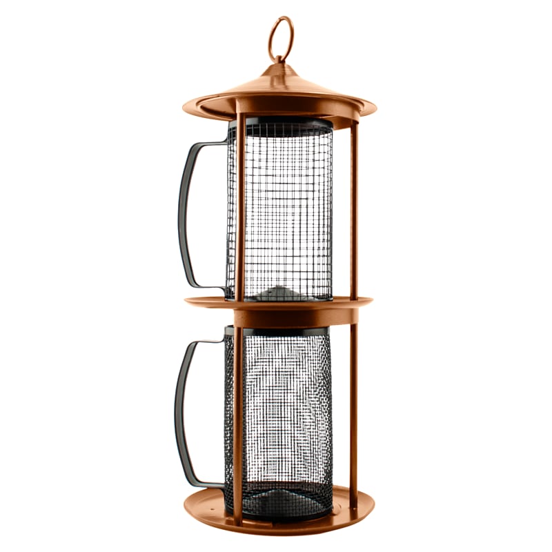 WoodLink 2-Tier Metal Hopper/Scoop Combo Seed Bird Feeder
