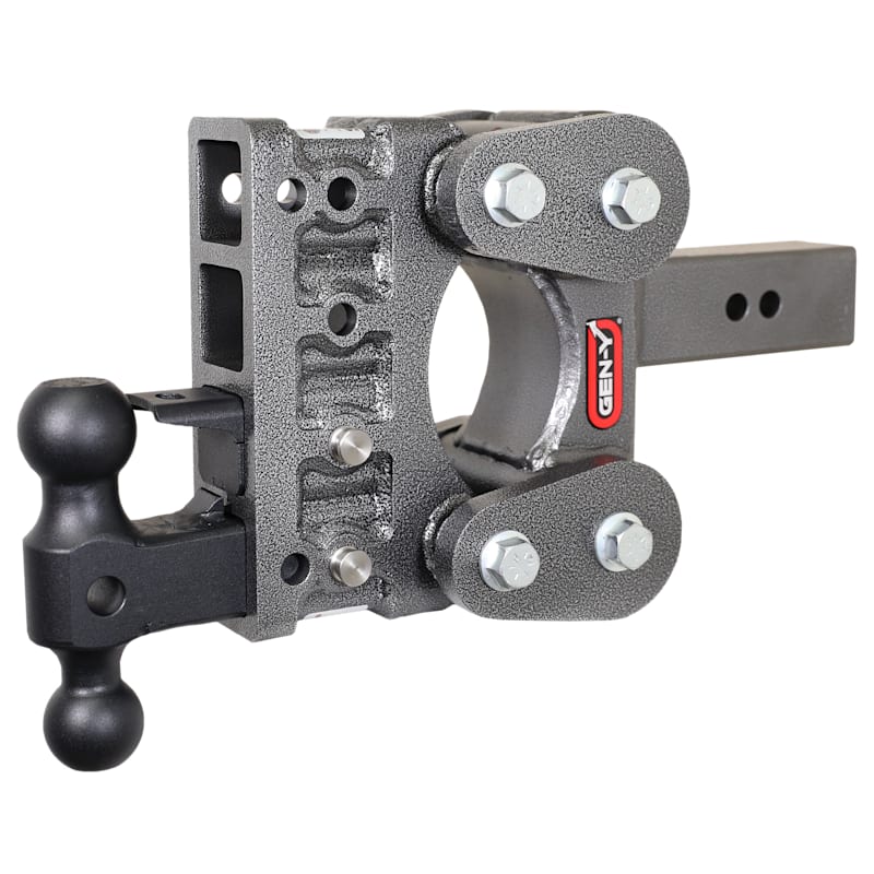 GEN-Y HITCH The BOSS TORSION-FLEX 2.5" Shank 1.7K TW 16K Hitch with Dual-Ball and Pintle Lock