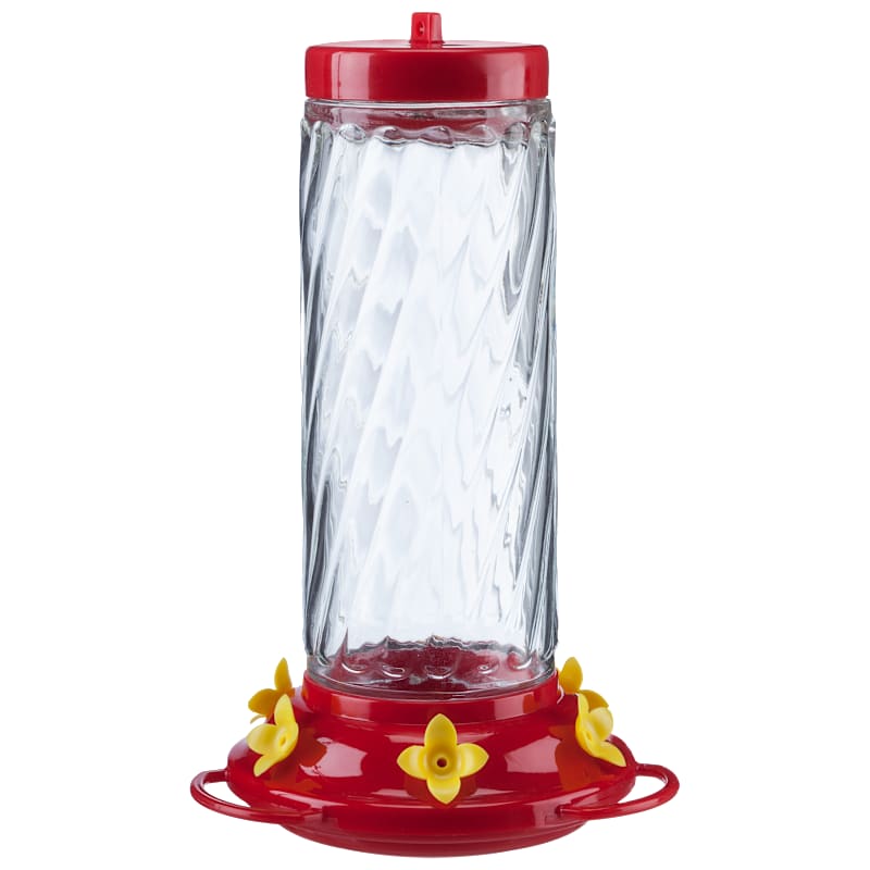 WoodLink Audubon Glass Swirl Hummingbird Feeder