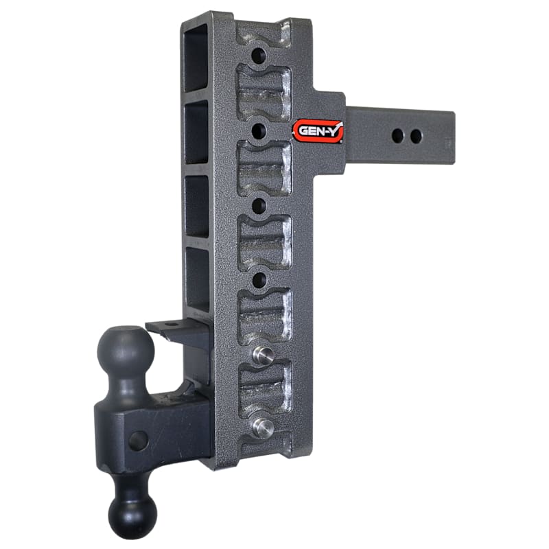 GEN-Y HITCH MEGA-DUTY 2.5" Offset Shank 21K Hitch with Dual-Ball and Pintle Lock