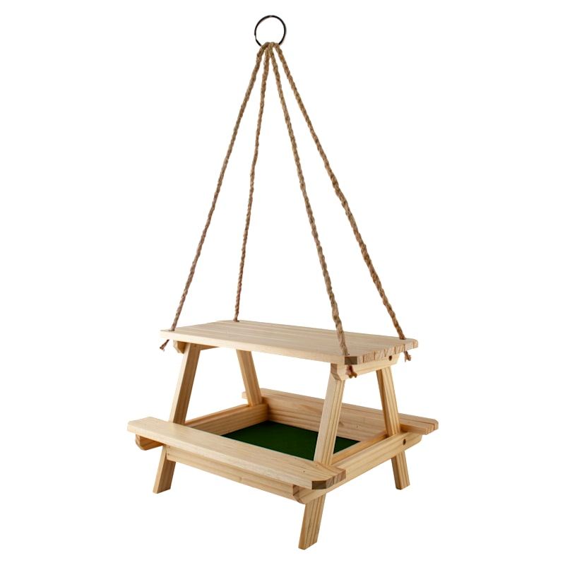 WoodLink Lake and Cabin Picnic Table Platform Feeder