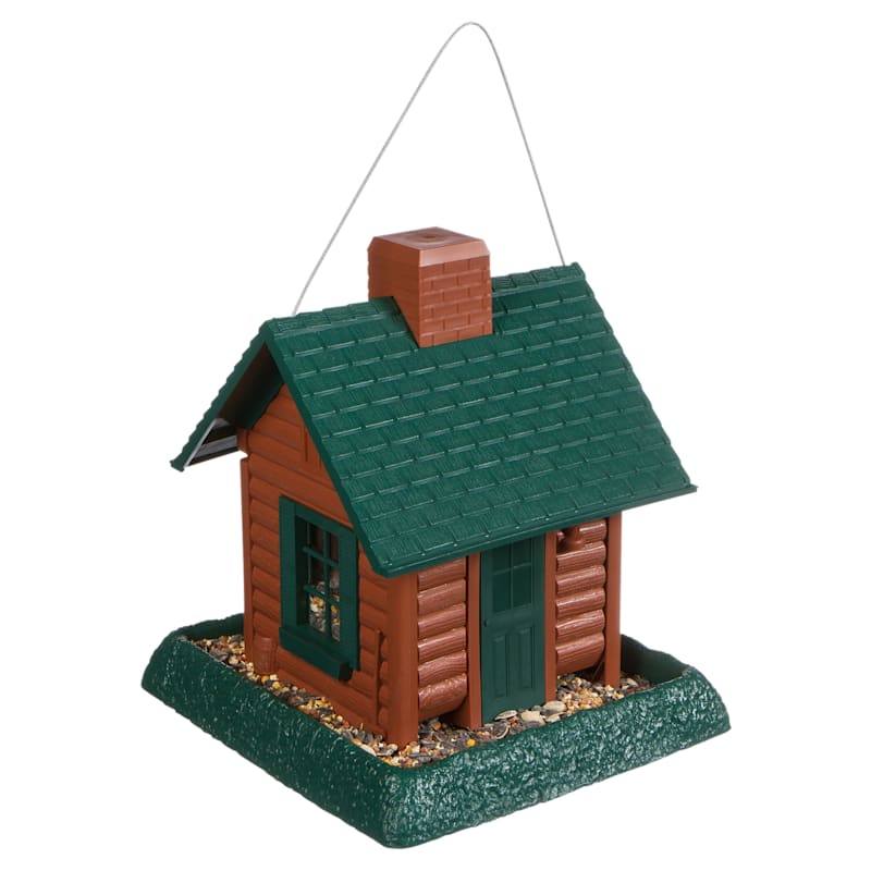 North States Village Collection Log Cabin Birdfeeder