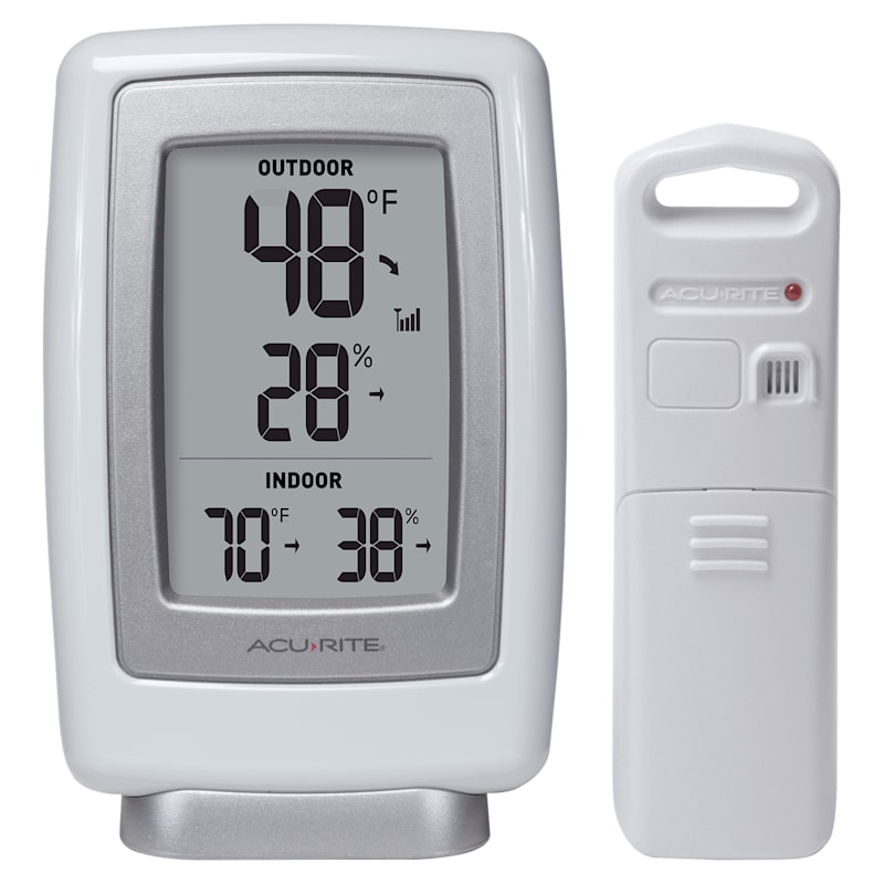 AcuRite Indoor/Outdoor Thermometer with Wireless Temperature Sensor and Humidity Hygrometer