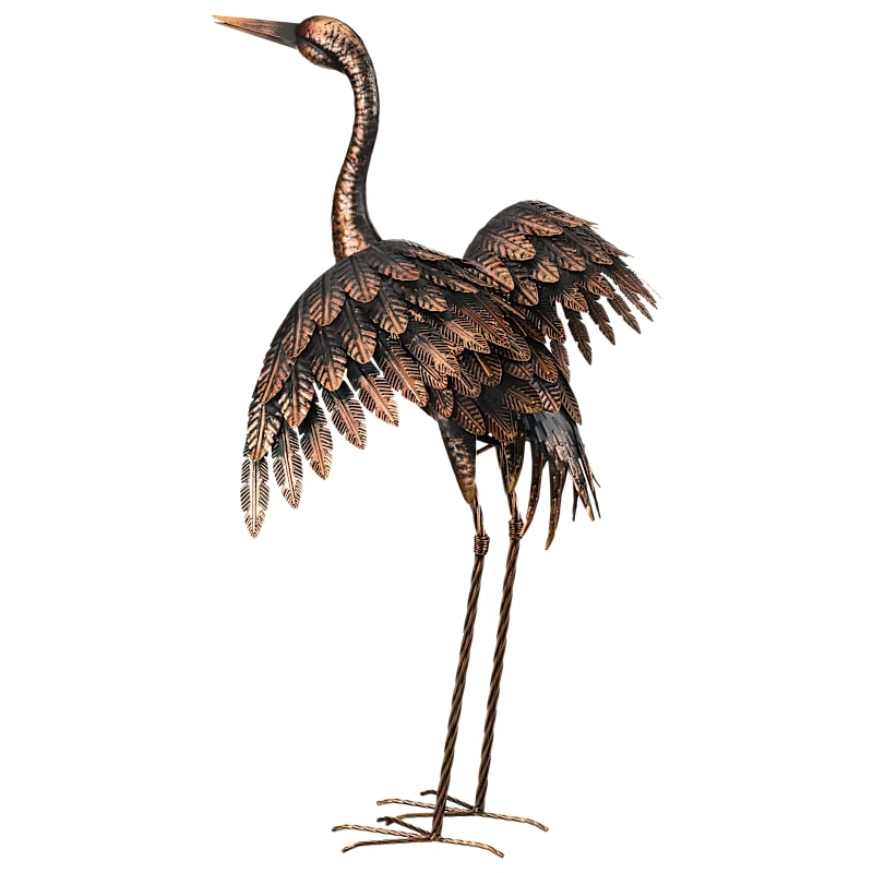 Regal Art & Gift Wings Out Bronze Crane Statue