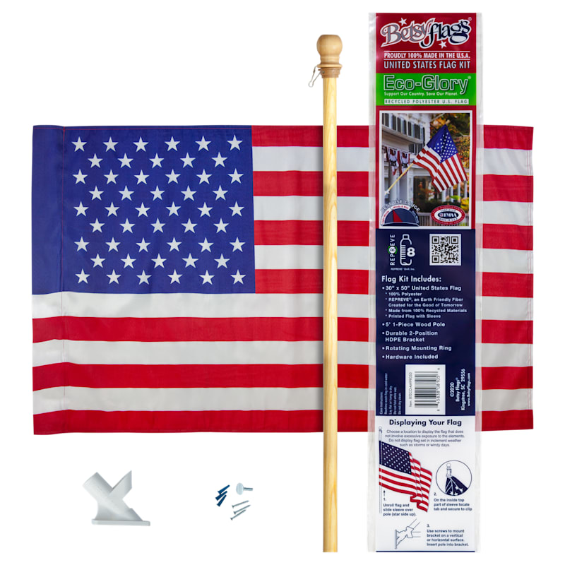 Valley Forge Flag United States Eco-Glory American Flag Kit