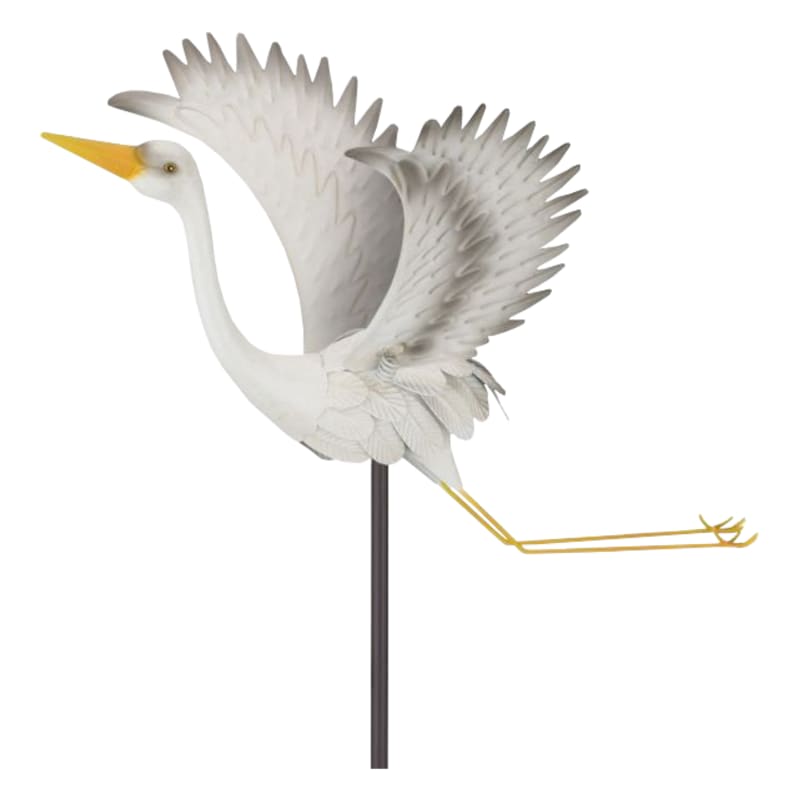 Regal Art & Gift Egret Jiggly Yard Stake