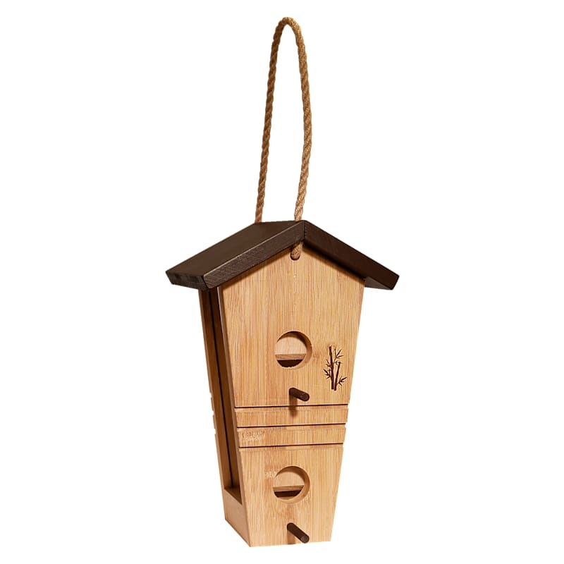 Woodlink Going Green Ultimate Renewable Bamboo Tall Hopper Bird Feeder