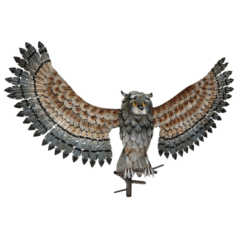 Regal Art & Gift Owl with Wings Up Wall Art