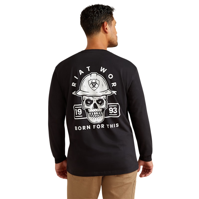 Ariat Rebar Cotton Strong Hardhead Long-Sleeve T-Shirt for Men