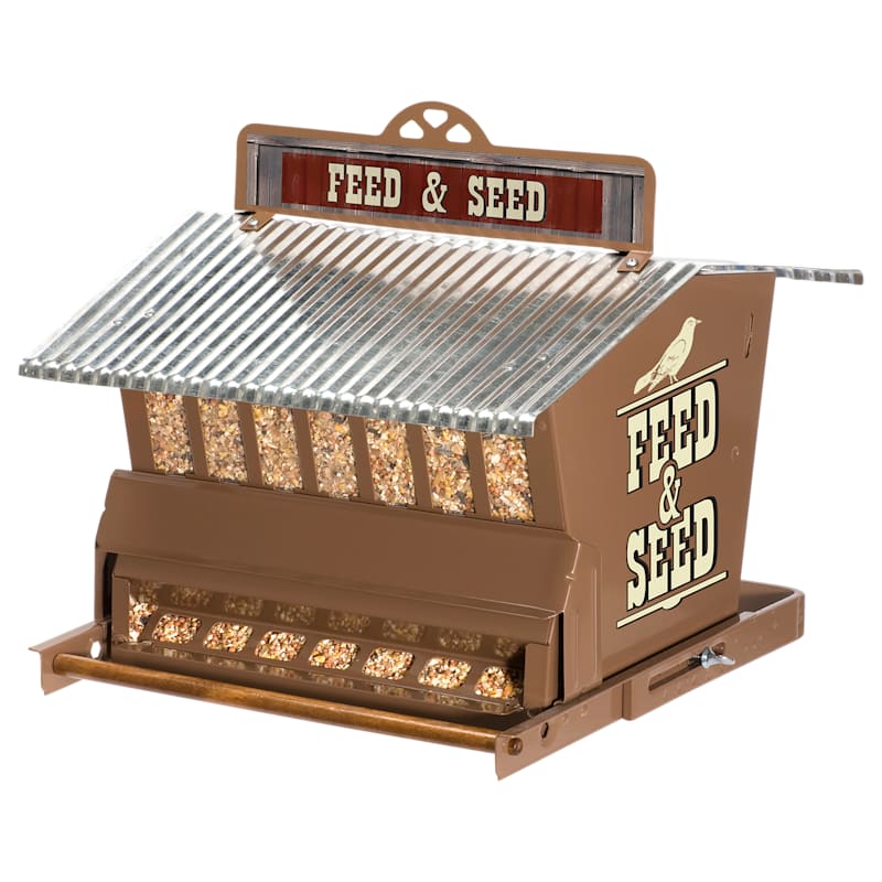 Rustic Farmhouse Absolute Feed and Seed Squirrel-Resistant Feeder
