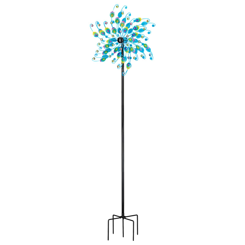 Regal Art & Gift Jeweled Peacock Rotating Wind Spinner