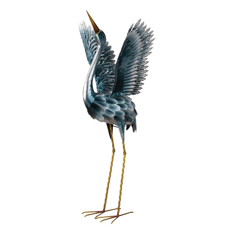 Regal Art & Gift Seablue Crane Up Position Yard Decor