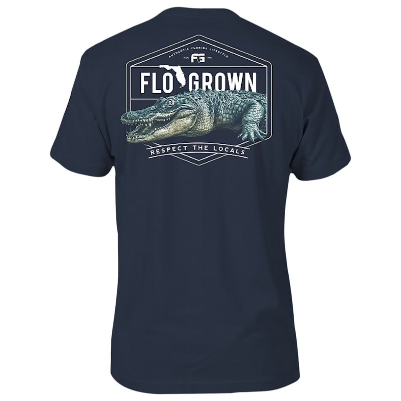FloGrown Respect the Locals Gator Short-Sleeve T-Shirt for Men