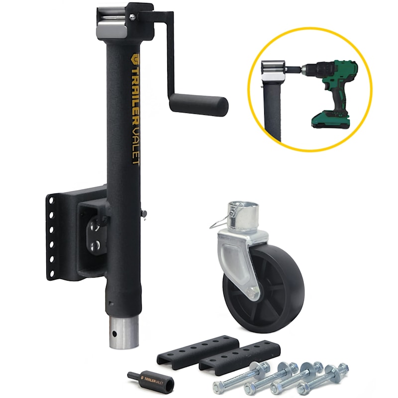 Trailer Valet JX Side Mount Jack with Wheel 2,000 lbs.