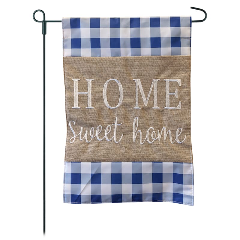 JEC Home Goods Home Sweet Home 2-Sided Burlap Garden Flag