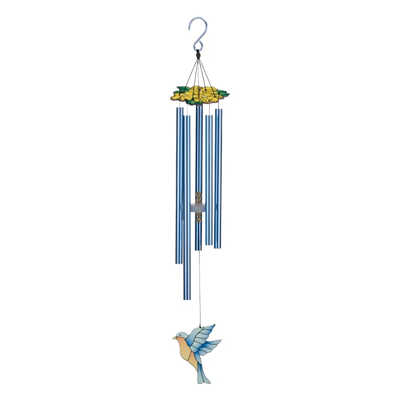 Regal Art & Gift Bluebird Floral Wind Chime