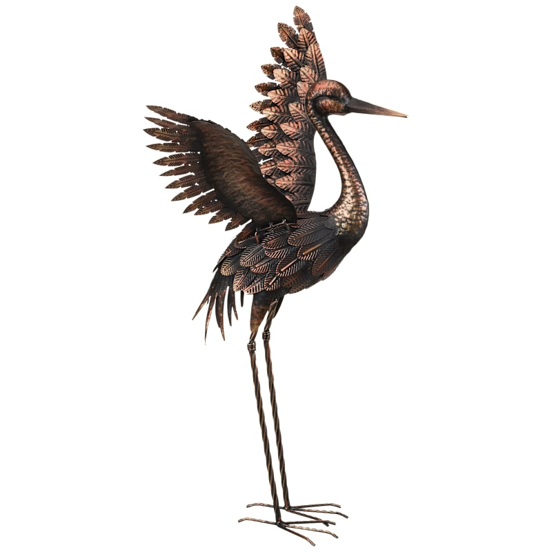 Regal Art & Gift Wings Up Bronze Crane Statue