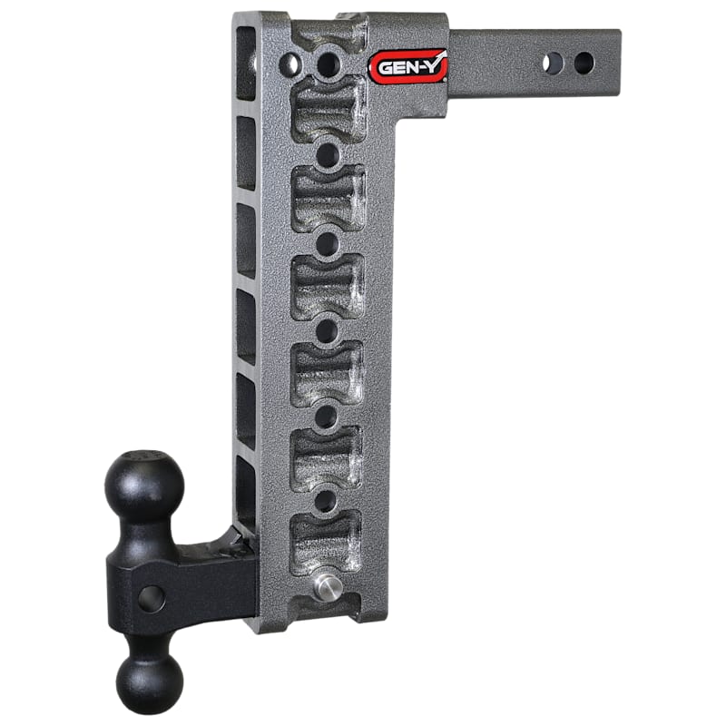 GEN-Y HITCH Mega-Duty 2" Shank 16K Drop Hitch with Dual-Ball and Stabilizer Kit