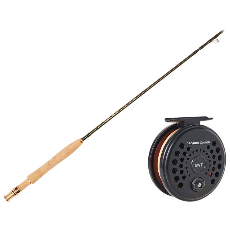 White River Fly Shop CGR Fiberglass Fly Rod and Hobbs Creek Fly Reel Combo