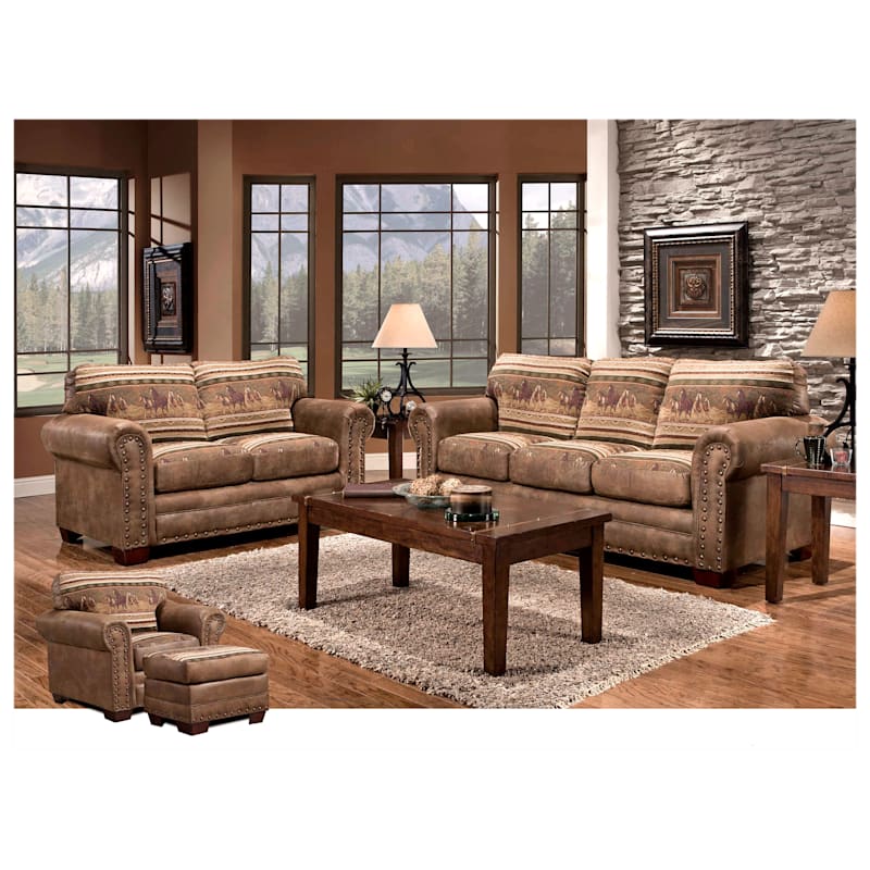 American Furniture Classics Lodge Collection 4-Piece Living Room Furniture Set