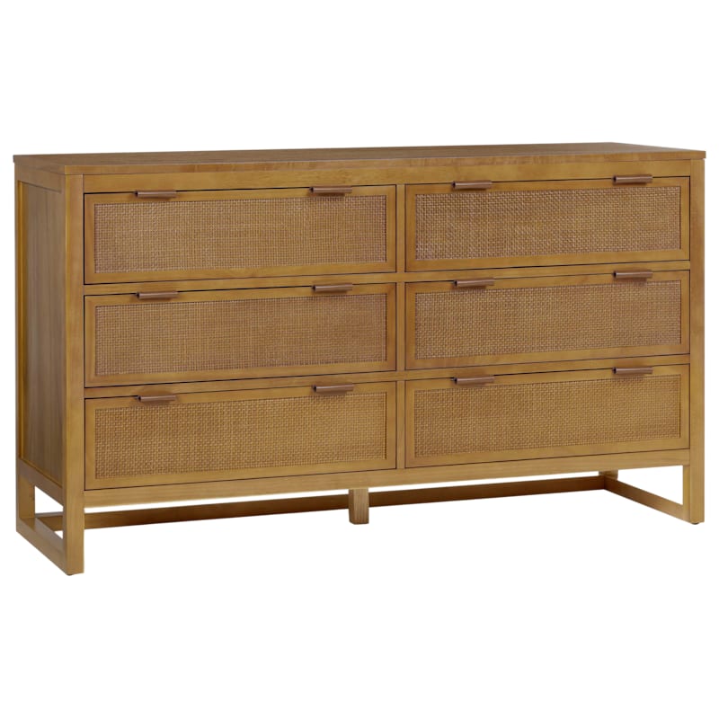 Teamson Home Hatteras Wide Wood 6-Drawer Dresser