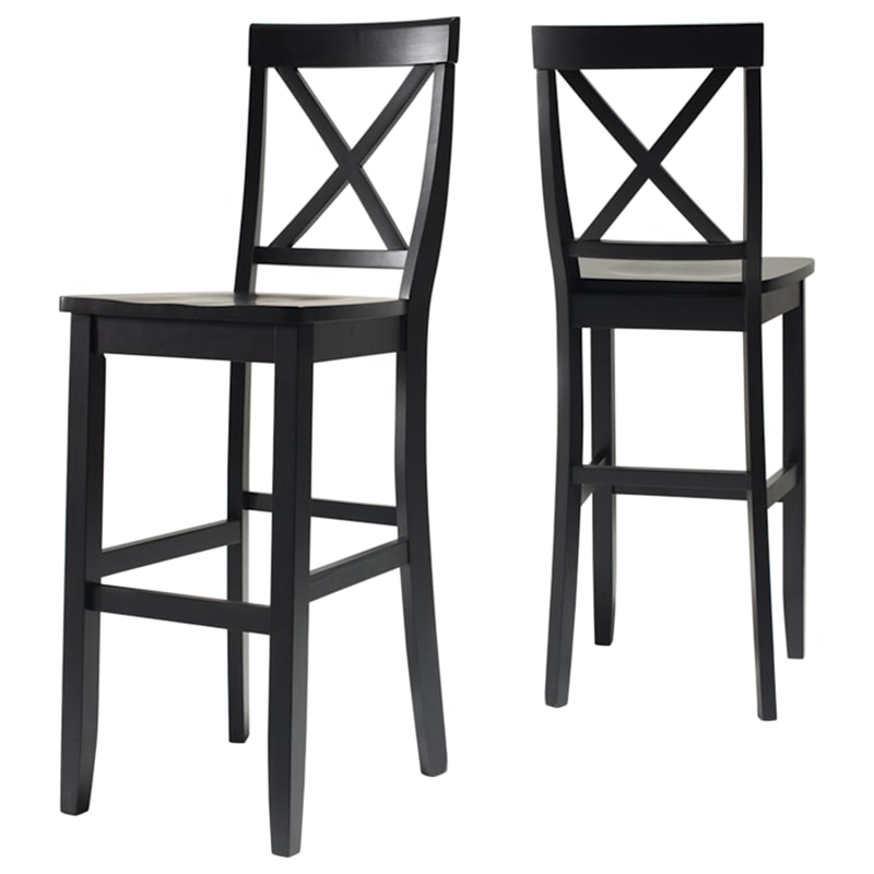 Crosley X-Back 2-Piece Bar Stool Set