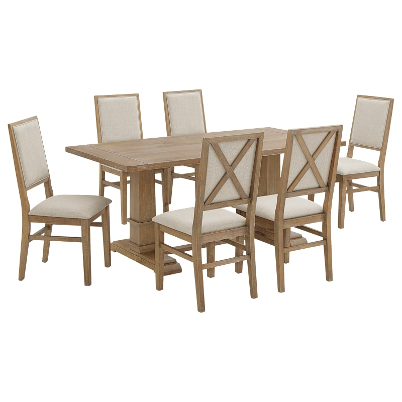 Crosley Joanna 7-Piece Dining Set with Upholstered Chairs