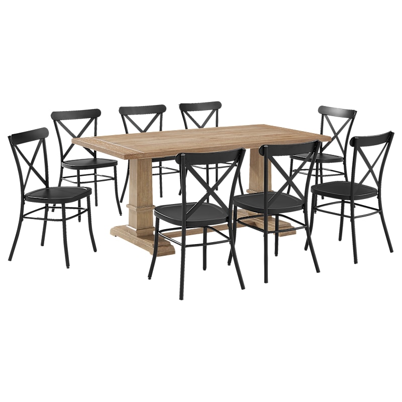 Crosley Joanna 9-Piece Dining Set with Camille Chairs