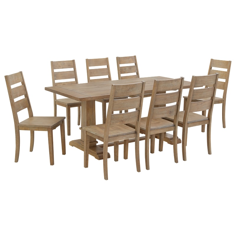 Crosley Joanna 9-Piece Dining Set with Ladder Back Chairs
