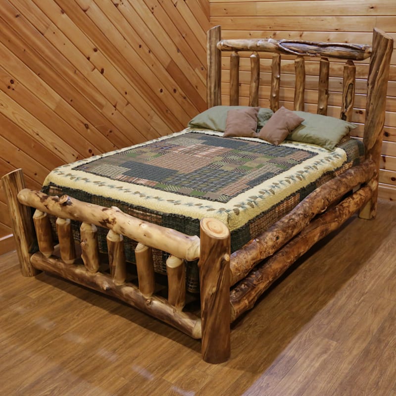 Log Cabin Rustics Cabin Cove Double Side Rail Bedframe