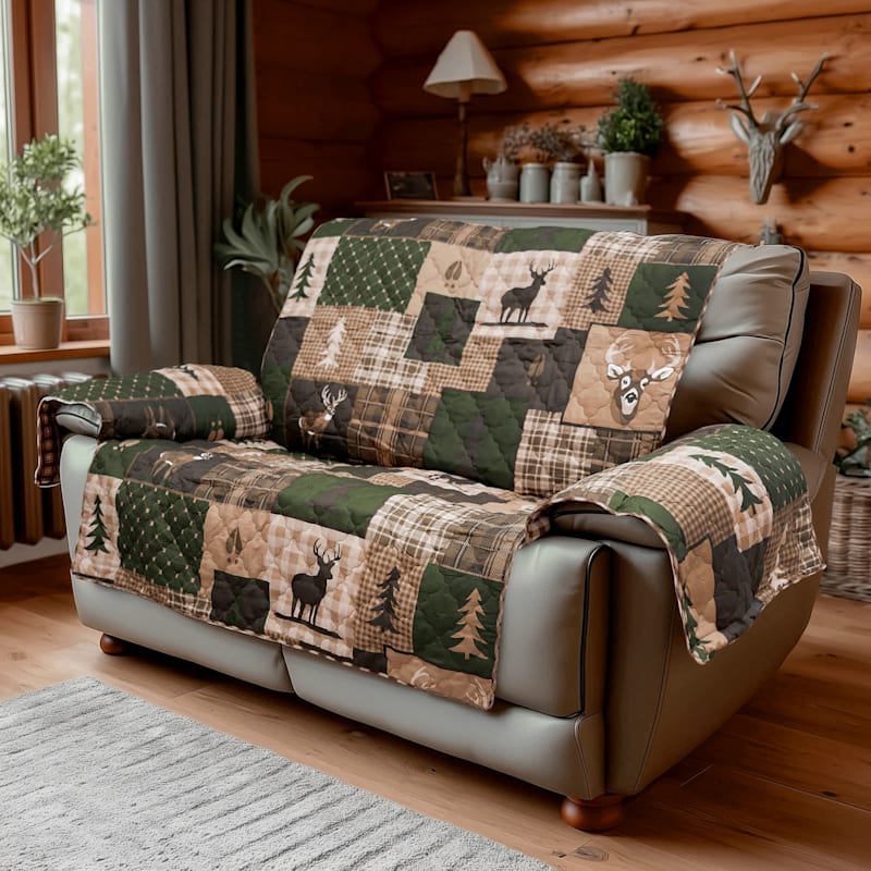 Donna Sharp Green Forest Loveseat Cover