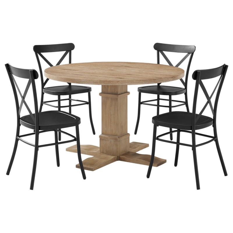 Crosley Joanna 5-Piece Round Dining Set with Camille Chairs