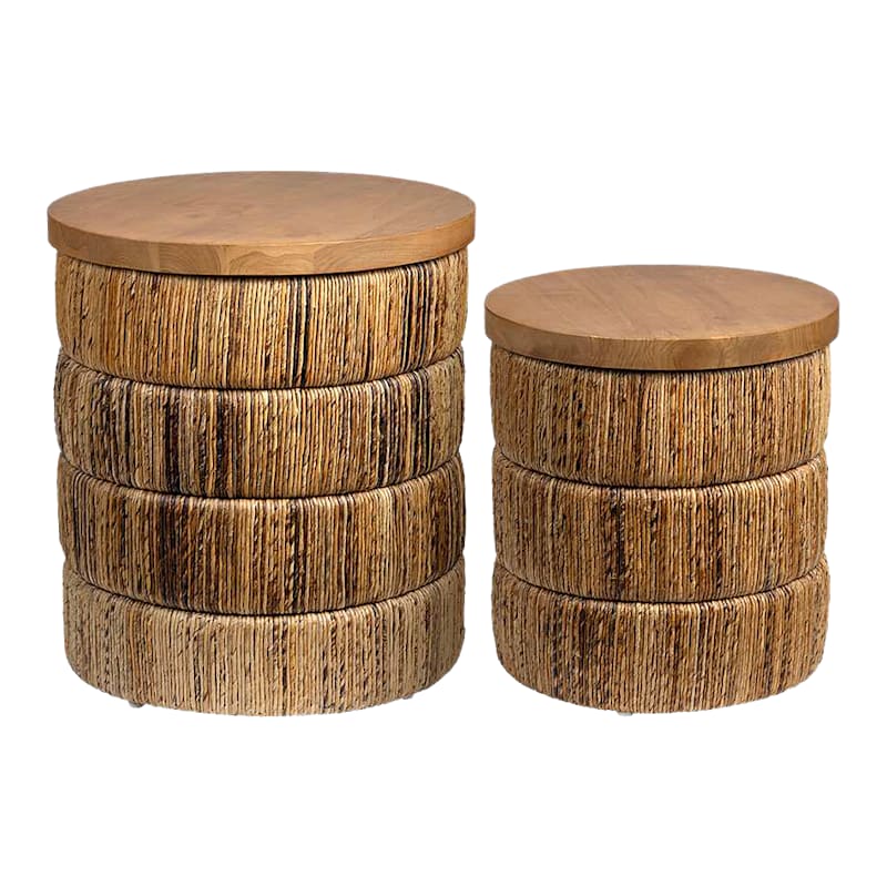 Crestview Collection Choco Nesting Storage 2-Piece Table Set