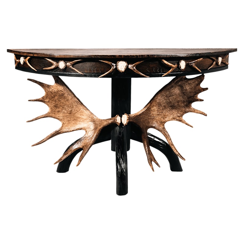 Antlerworx Half-Moon Moose Console Table
