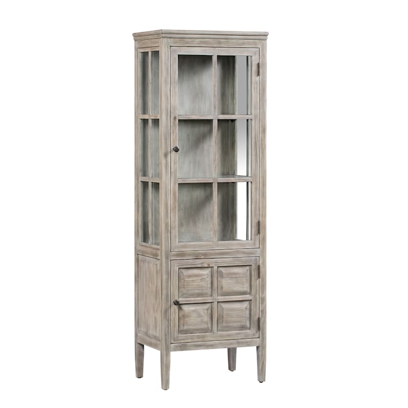 Crestview Collection Hawthorne 2-Door Glass Curio Cabinet