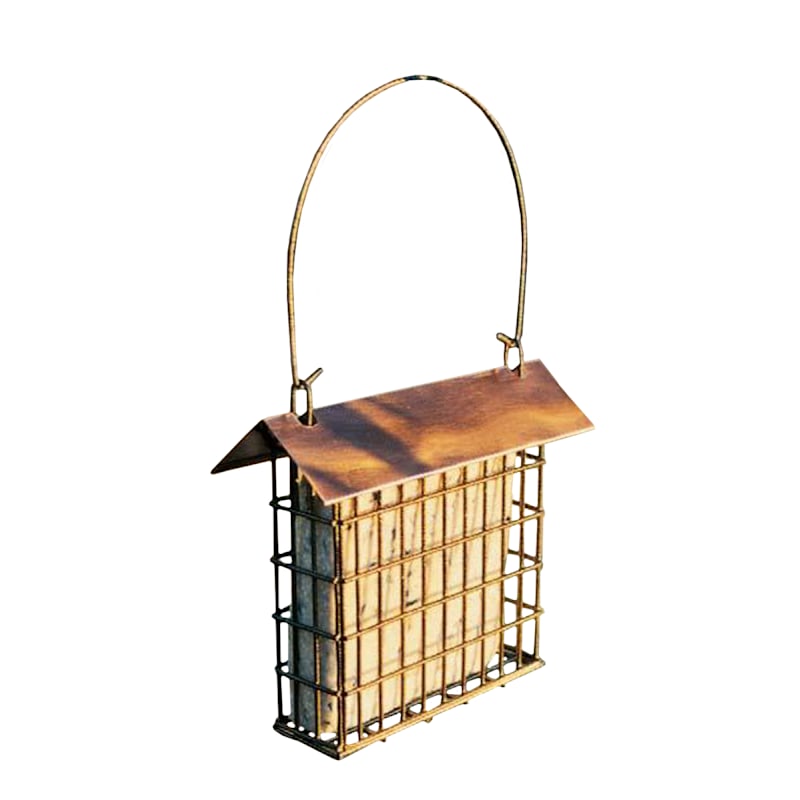 WoodLink Coppertop Hanging Suet Cage Bird Feeder